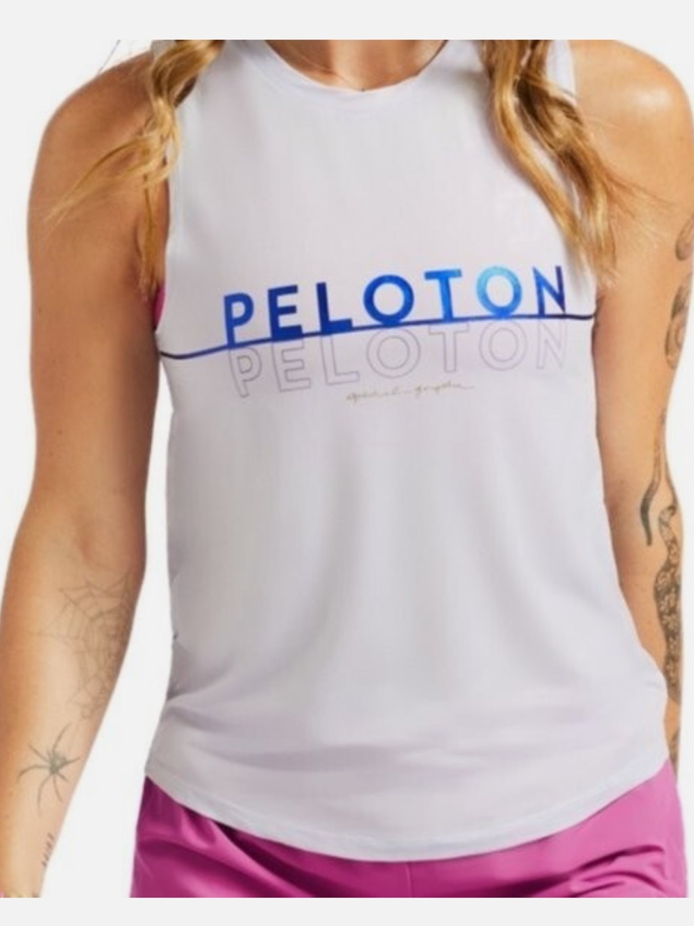Spiritual Gangster Peloton Women’s light purple Logo Performance Tank Top size M